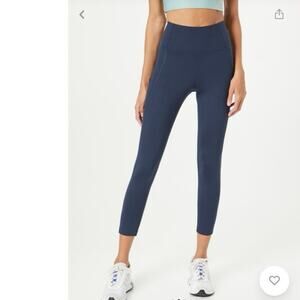 Girlfriend Collective Navy Blue Crop Leggings Size XS